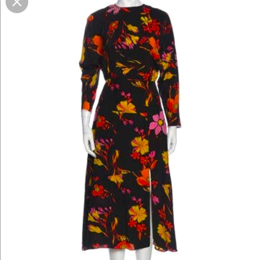 Rixo silk floral dress